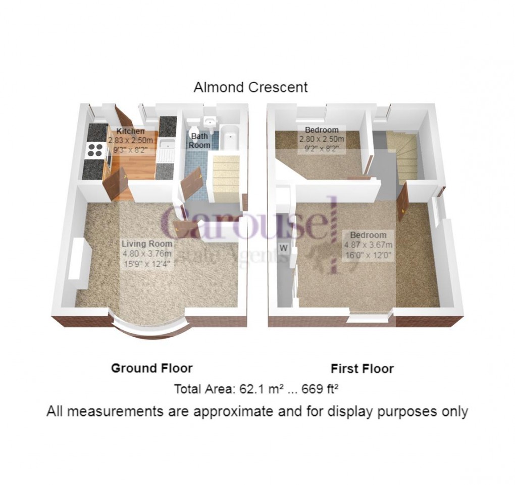 Floorplan for Almond Crescent, Gateshead