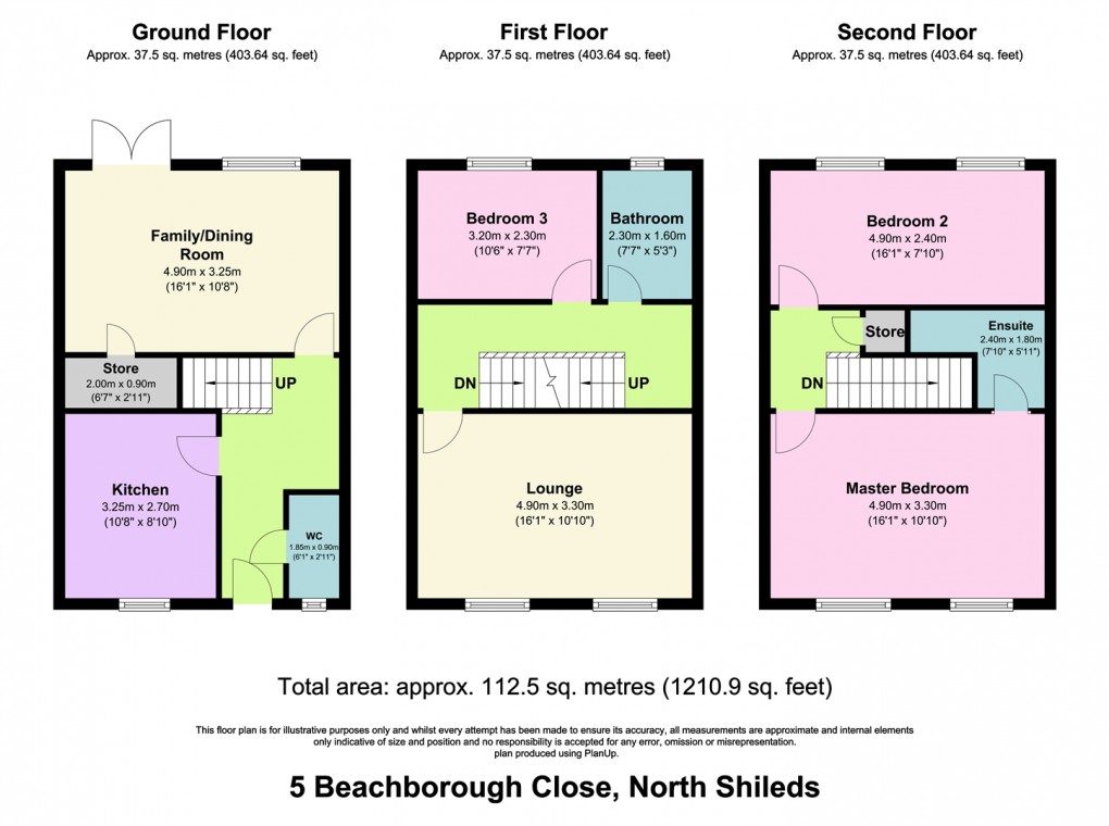 Floorplan for Beachborough Close, Preston Grange, North Shields