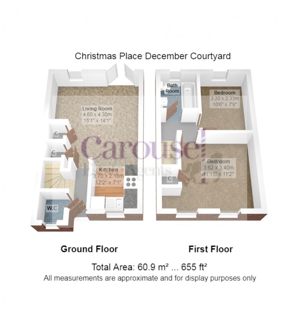 Floorplan for Christmas Place, December Courtyard, Gateshead