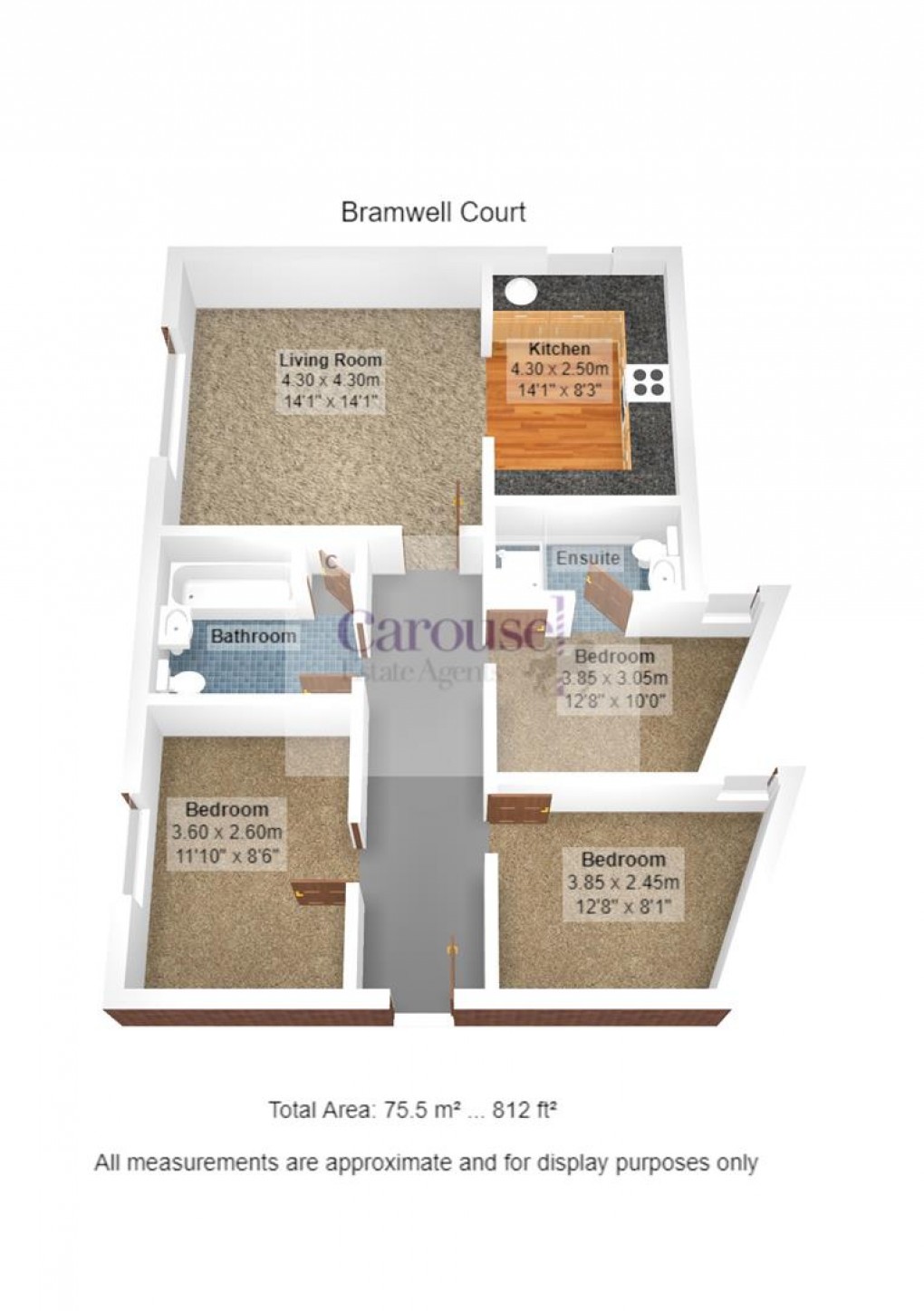 Floorplan for Bramwell Court, Derwentwater Road, Gateshead